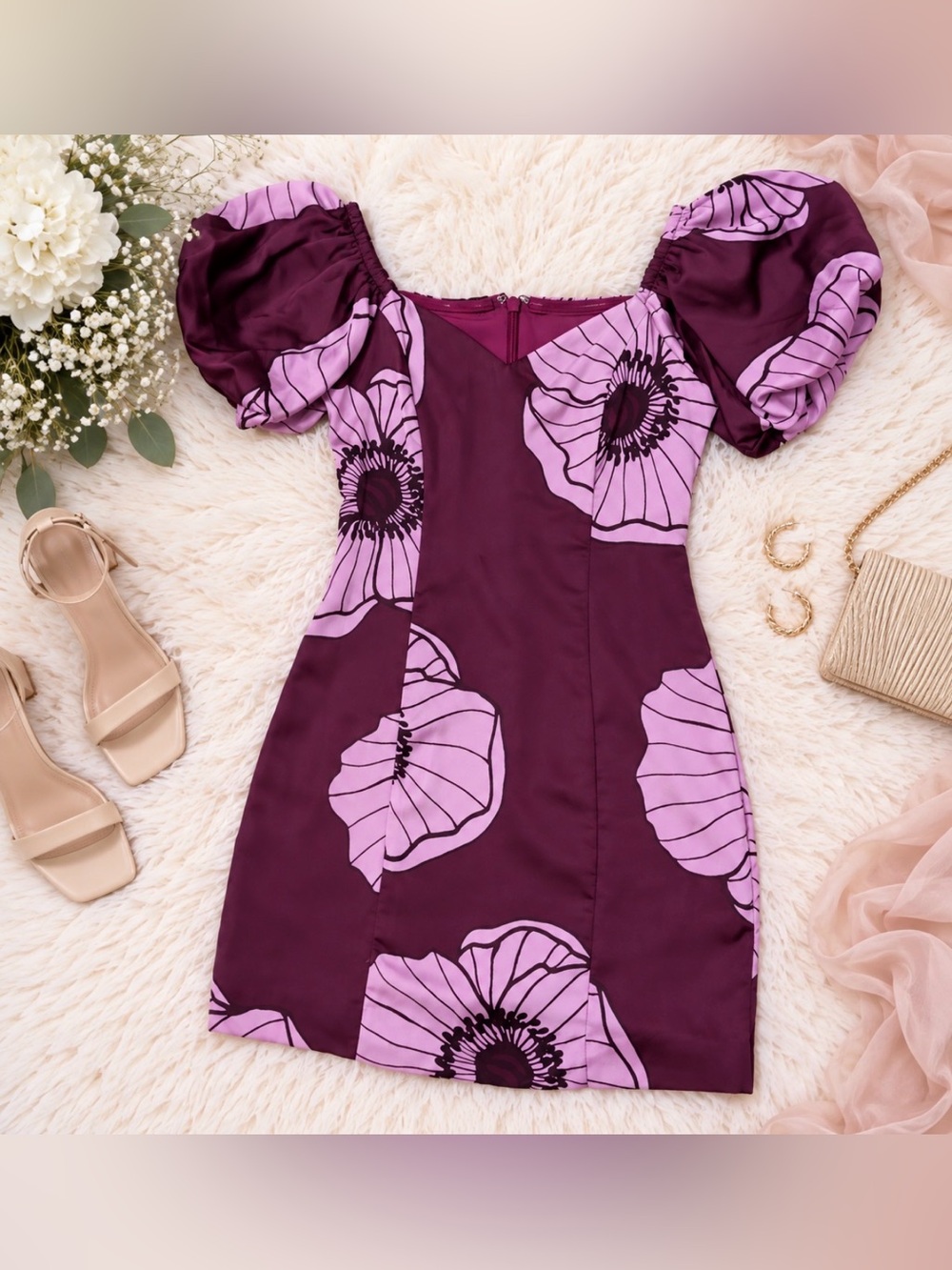 Aster Puff Sleeves Off The Shoulders Mini Dress